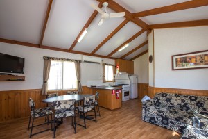 Euston Club Resort Cabin 8 lounge dining